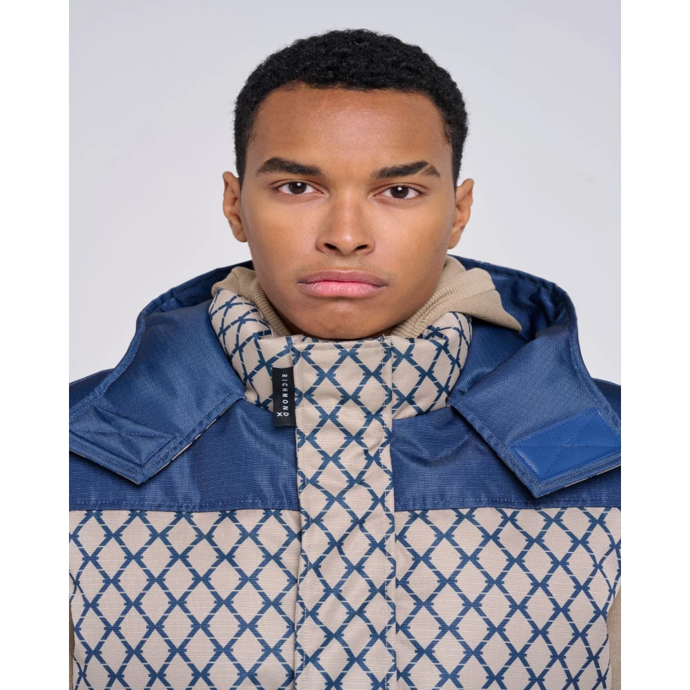 John Richmond Gewatteerd vest met capuchon Multicolor Heren