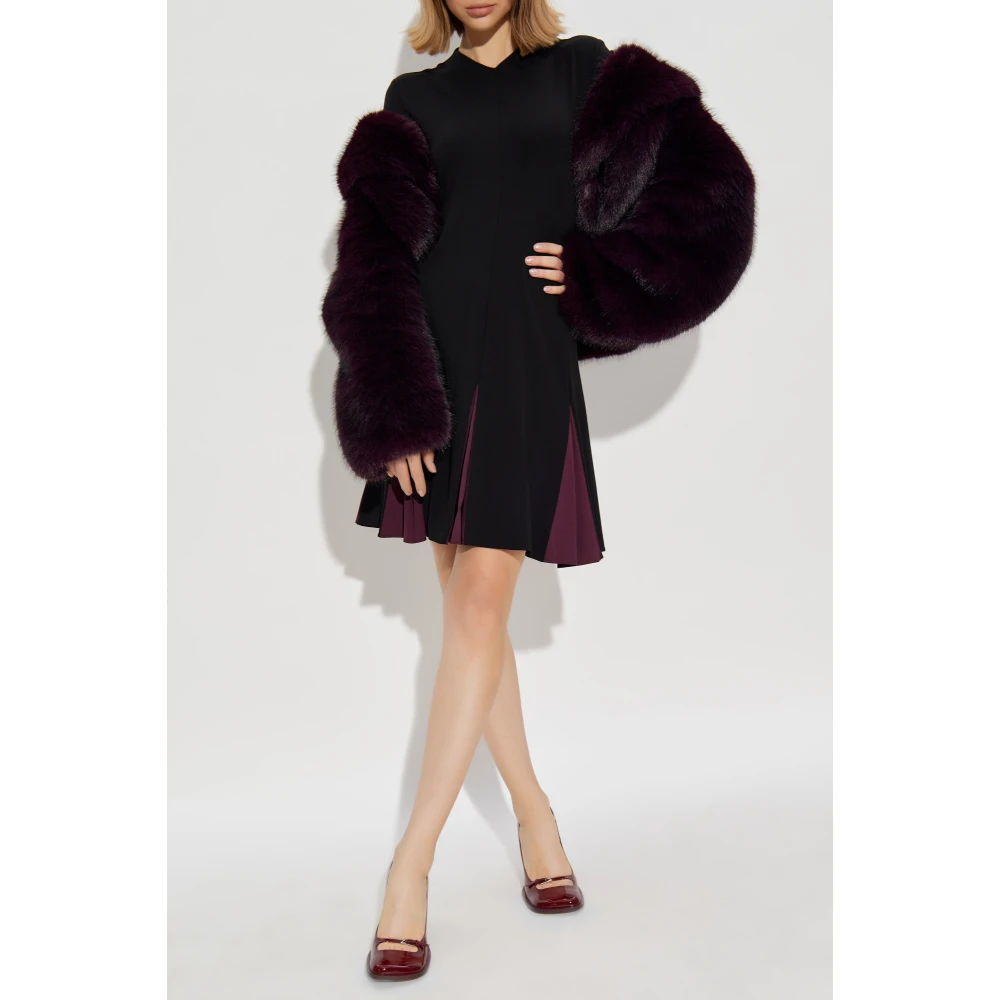 Salvatore Ferragamo Geplooide jurk Black Dames