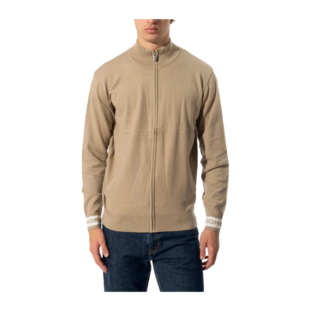John Richmond Men's Beige Cardigans, M, Cardigan With Zip