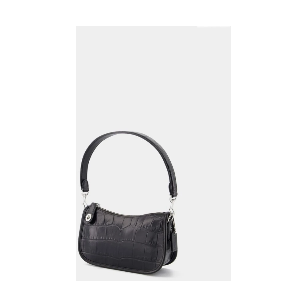 Coach Swinger 20 Crossbody Zwart Leer Black Dames