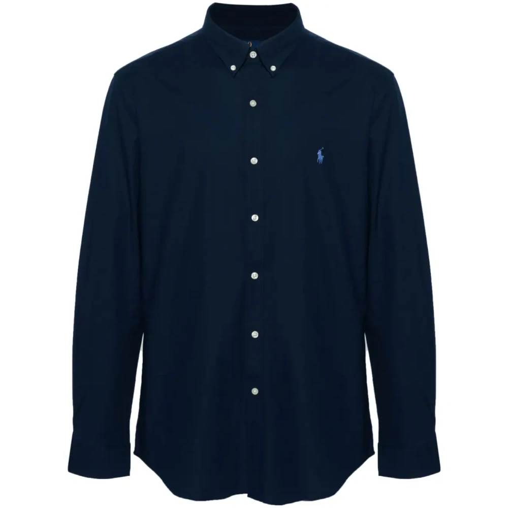 Polo Ralph Lauren Blauwe Button-Down Overhemd met Handtekening Pony Blue Heren