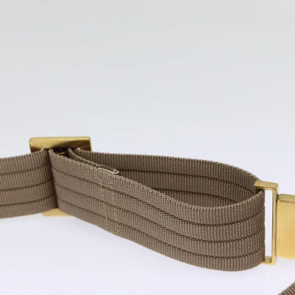 Salvatore Ferragamo Pre-owned Canvas crossbody-bags Beige Dames