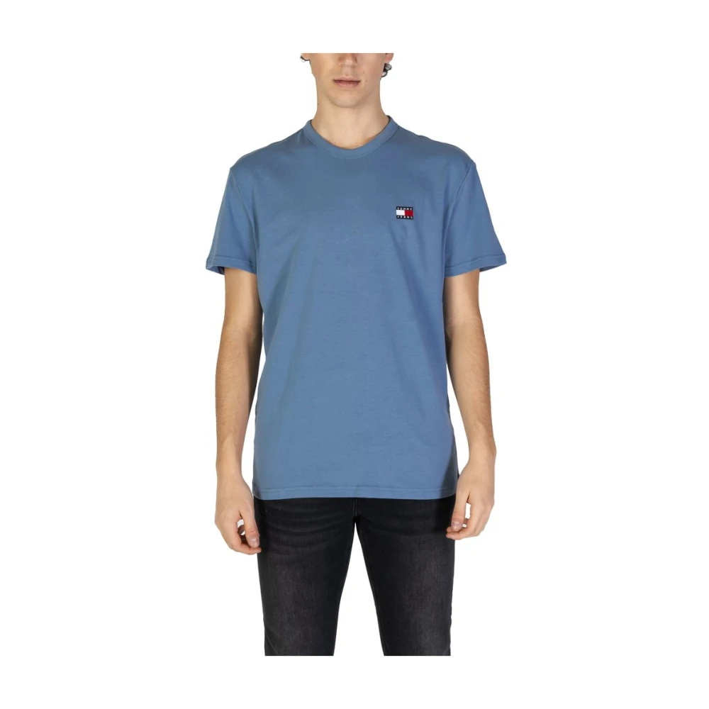 Tommy Jeans Blauw Katoenen Gerecycled T-shirt Lente Zomer Blue Heren