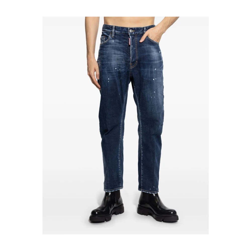 Dsquared2 Blauwe Denim Jeans voor Mannen Blue Heren