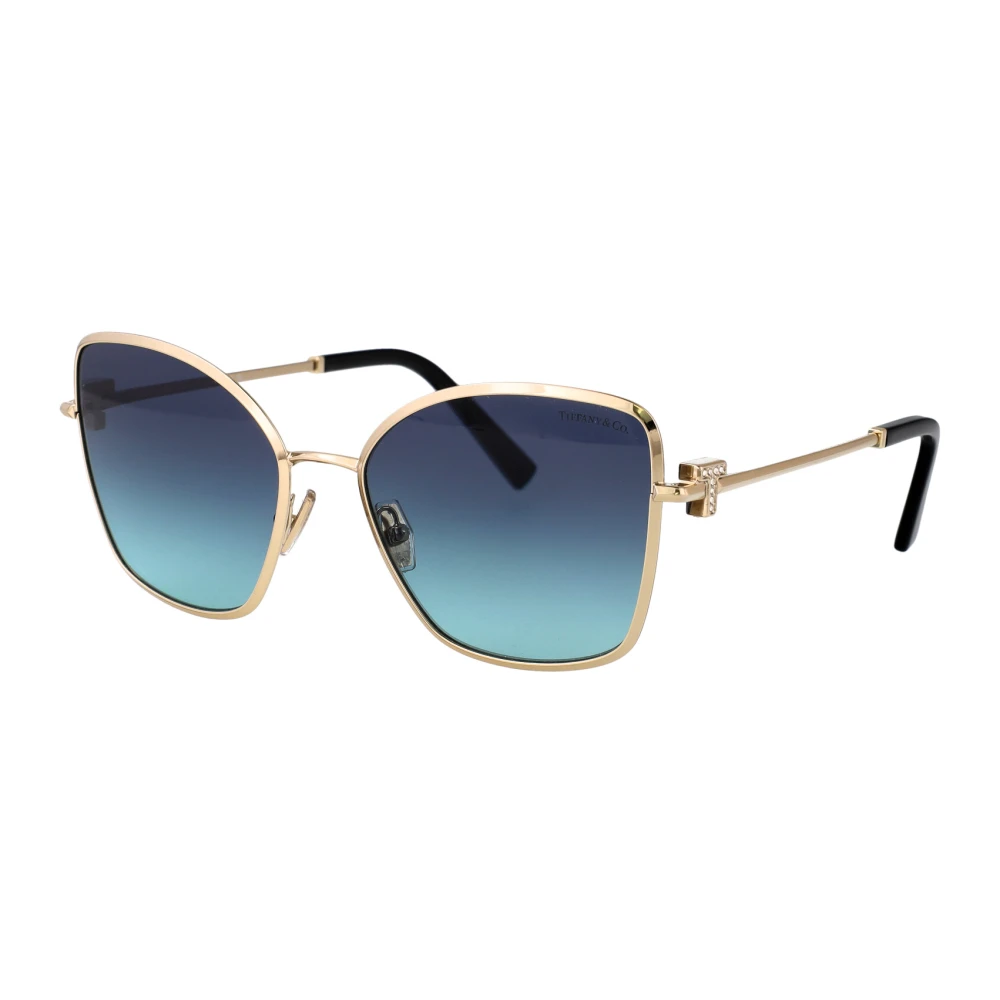 Tiffany Women's Gold/Blue Tf3102b 62029S Woman Sunglasses Metal Butterfly Normal Shaded - Image 3
