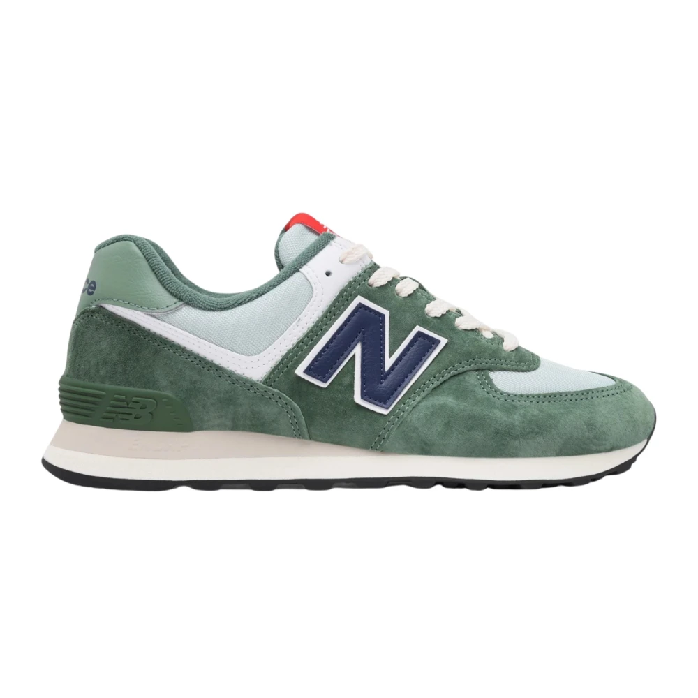 New Balance Canvas Sneakers met Suède Inzetstukken Heren Schoenen Groen
