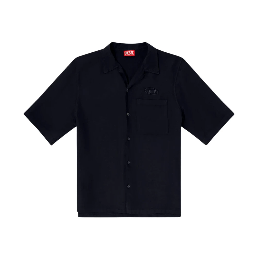Diesel Men's Black Short Sleeve Shirts, S, Camicia S-Brack