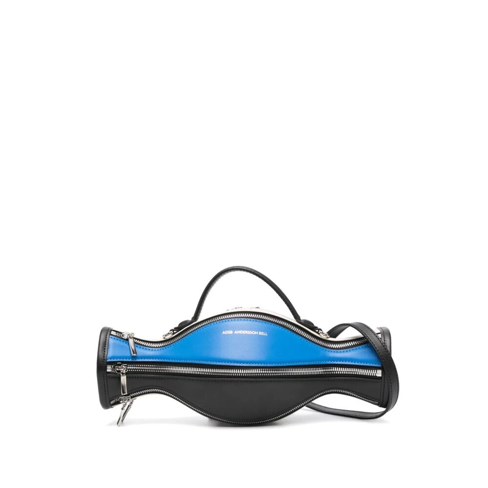 Andersson Bell Kleur-Blok Kalfsleren Schoudertas Blue Dames