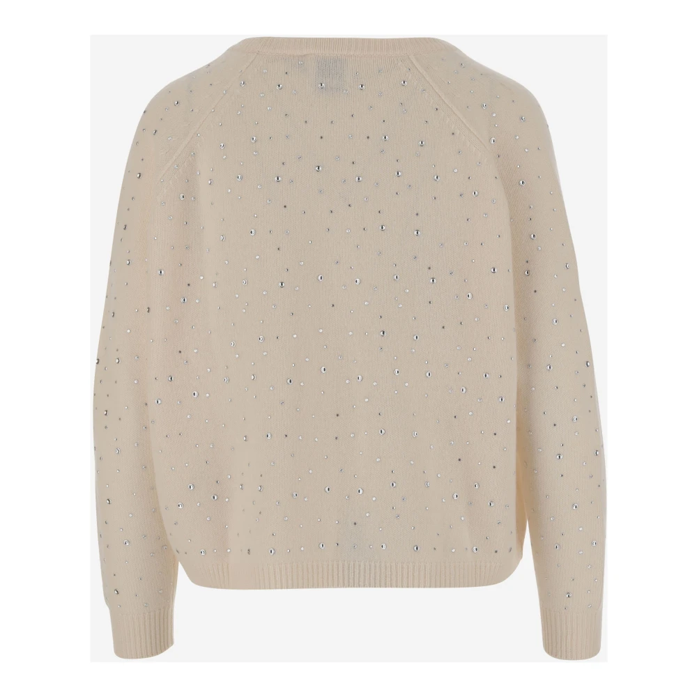 allude Wollen trui met studs en strass Beige Dames