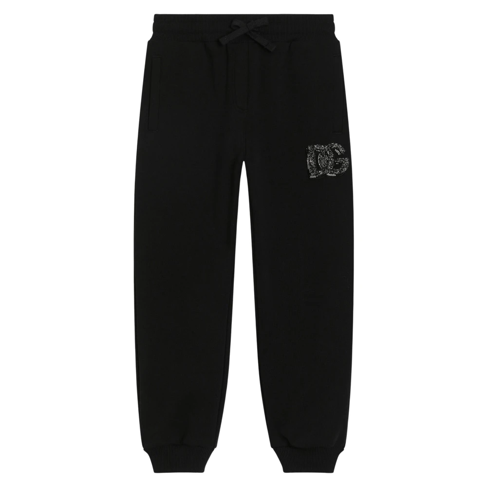 Dolce & Gabbana Logo Joggers - Female - Sweatpants - Black - 5 Y - Kids