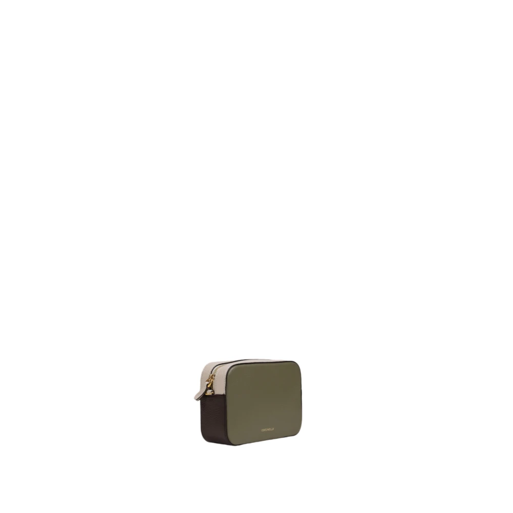Coccinelle Tricolor Schoudertas Herfst Winter Collectie Green Dames