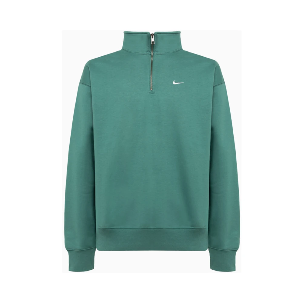 Nike Katoenmix Half-Zip Sweatshirt Green Heren
