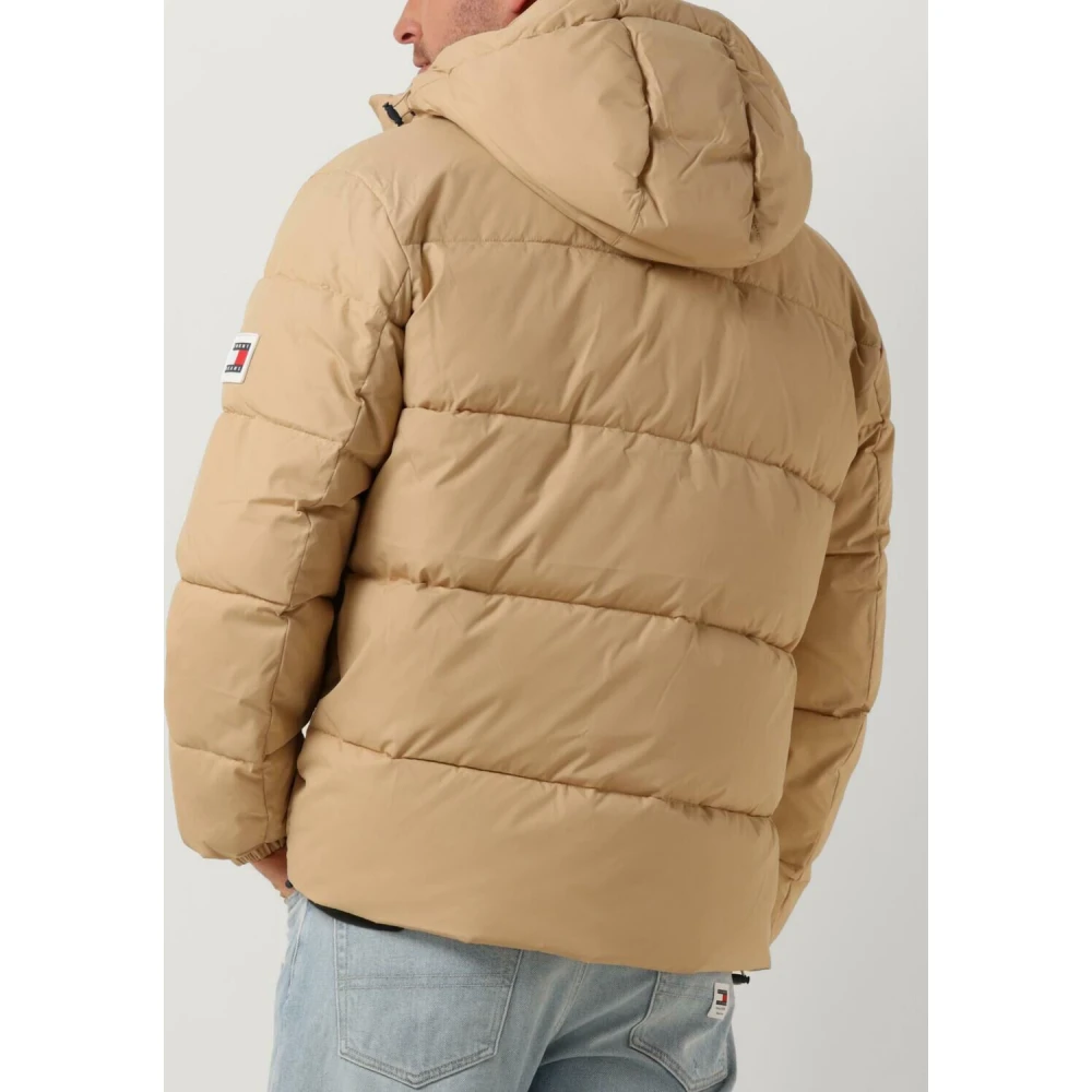 Tommy Jeans Beige Puffer Jas Essential Stijl Beige Heren