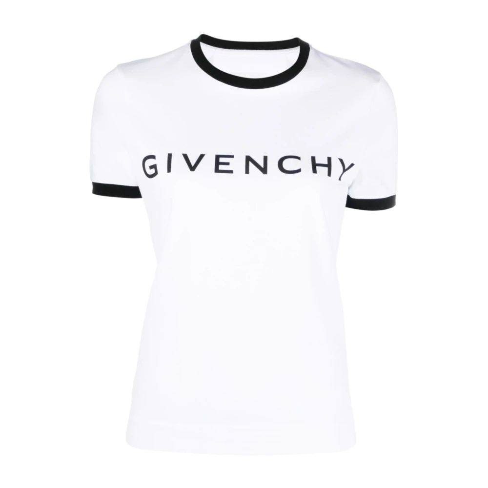 Givenchy Twee-Tone Design T-shirts en Polos White Dames