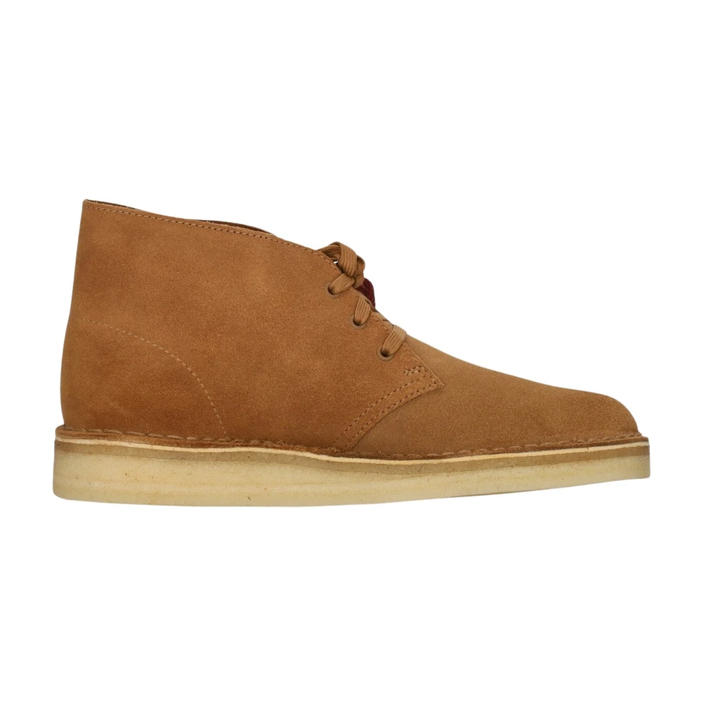 Clarks Men's Beige Lace-Up Boots, 6 Uk, Desert Coal
