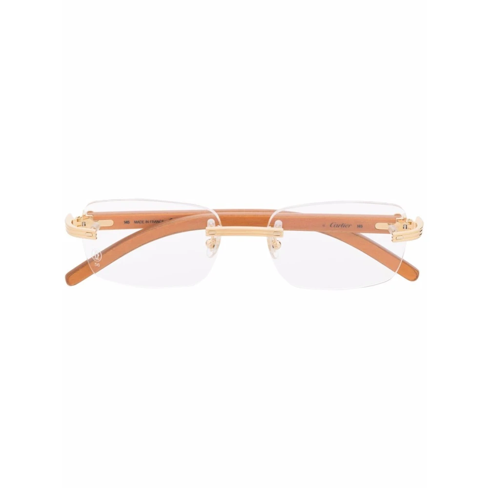 Cartier Men's Yellow Glasses, 56 Mm, Optical Frame