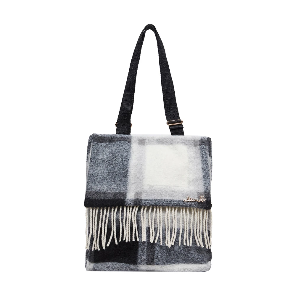 Liu Jo Elegante Zwarte Shopper Tas Multicolor Dames