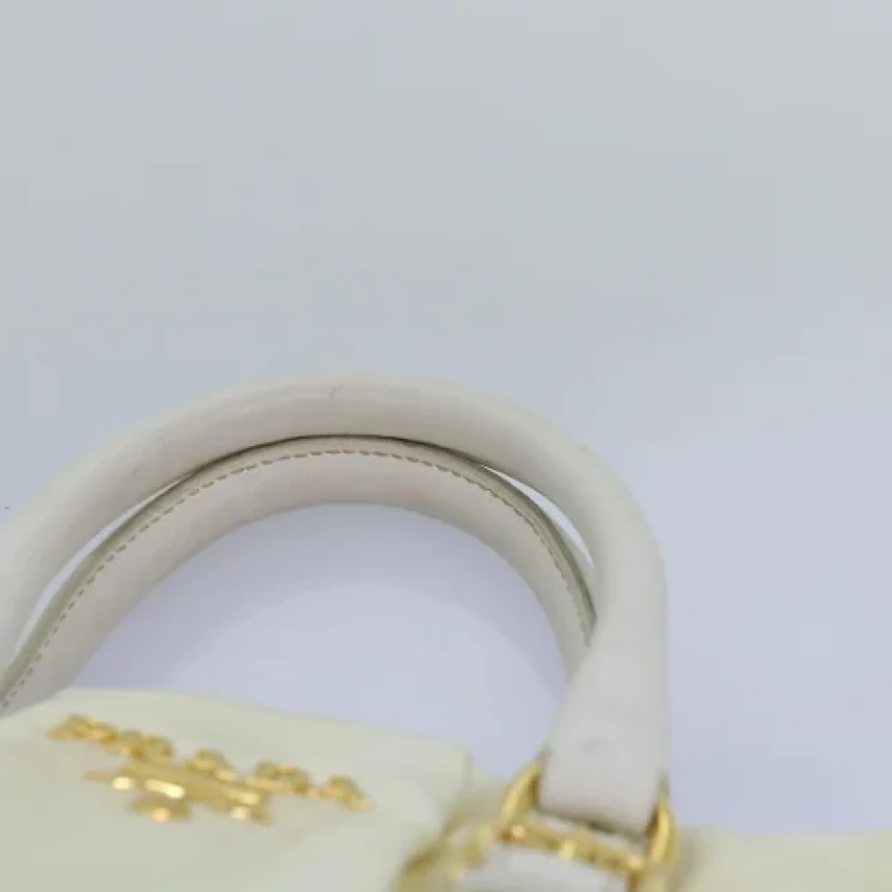 Prada Vintage Pre-owned Nylon handbags White Dames