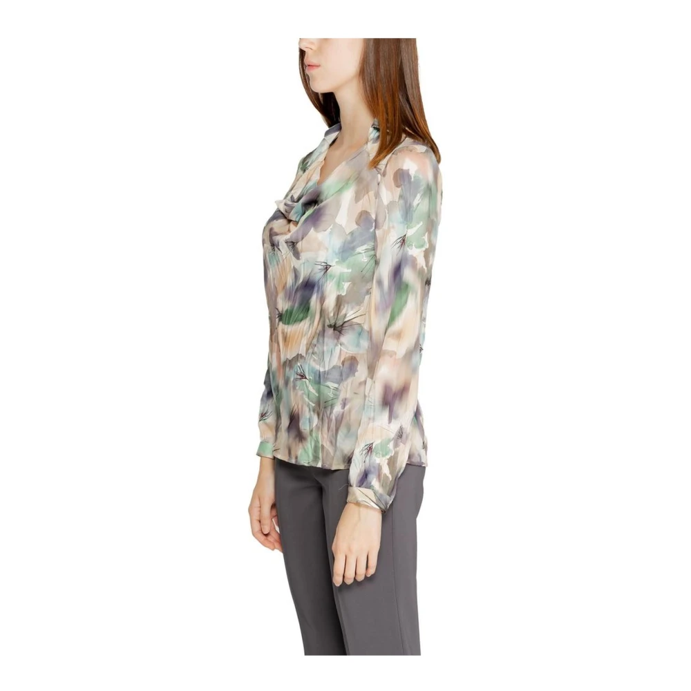 RINASCIMENTO Cowl Neck Blouse Green Dames