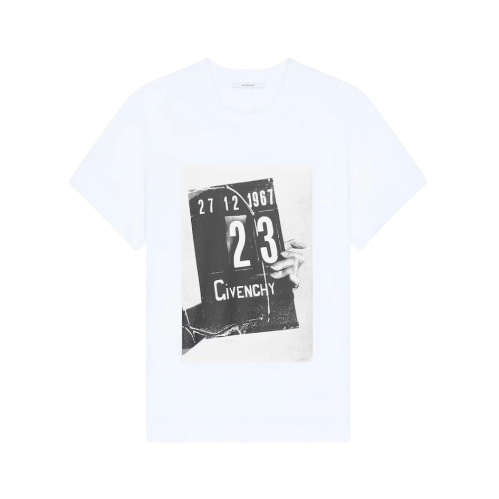 Givenchy Women's White Cotton T-Shirt With Clapperboard Print