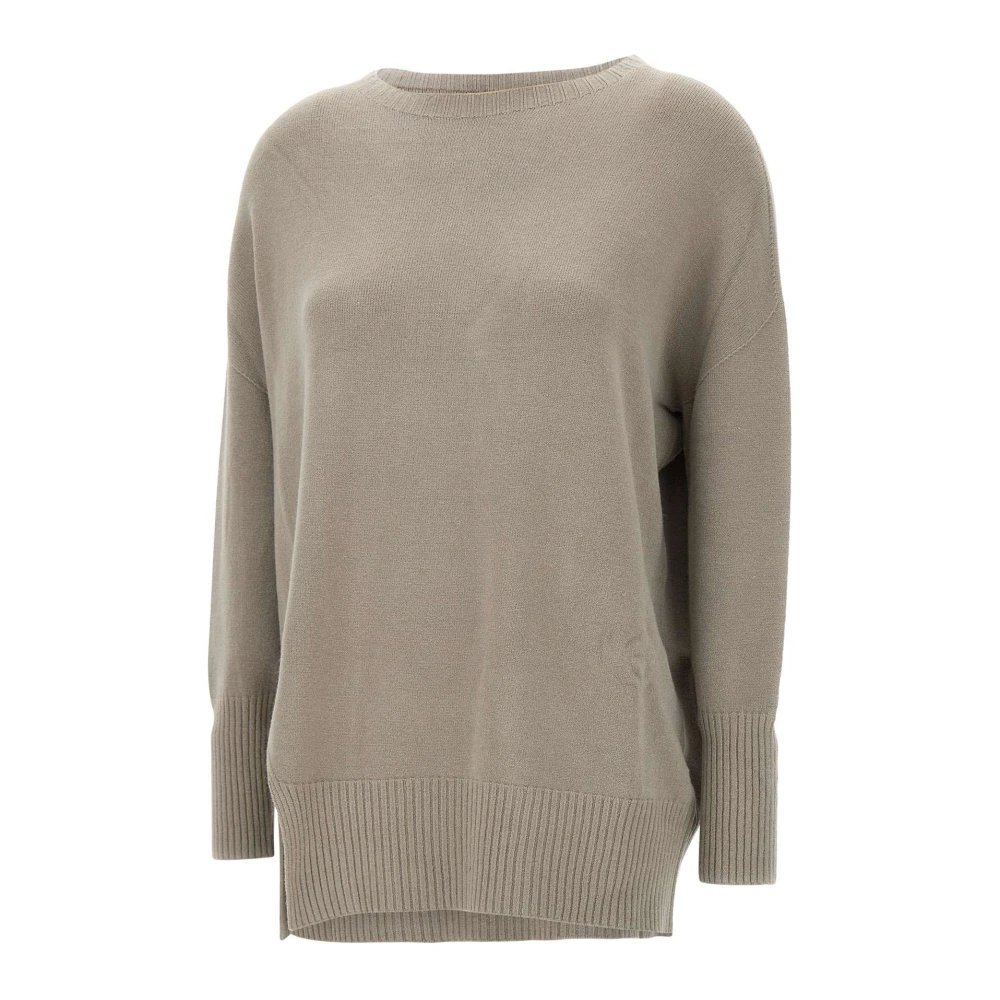 Kaos Bruine Trui met Boothals Brown Dames