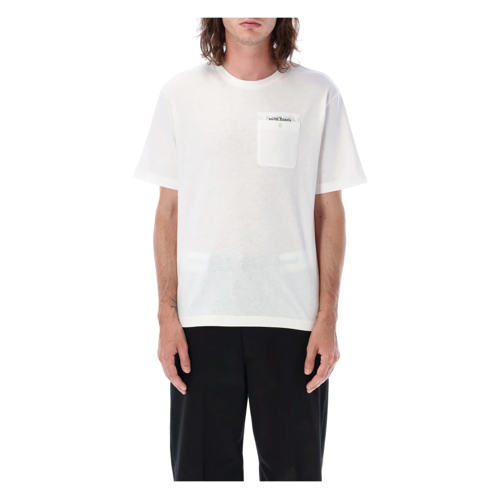 Palm Angels Wit Wit Sartorial Tape Zak T-Shirt White Heren