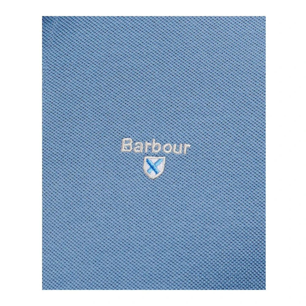 Barbour Heren Tartan Pique Polo in Lichtblauw Blue Heren