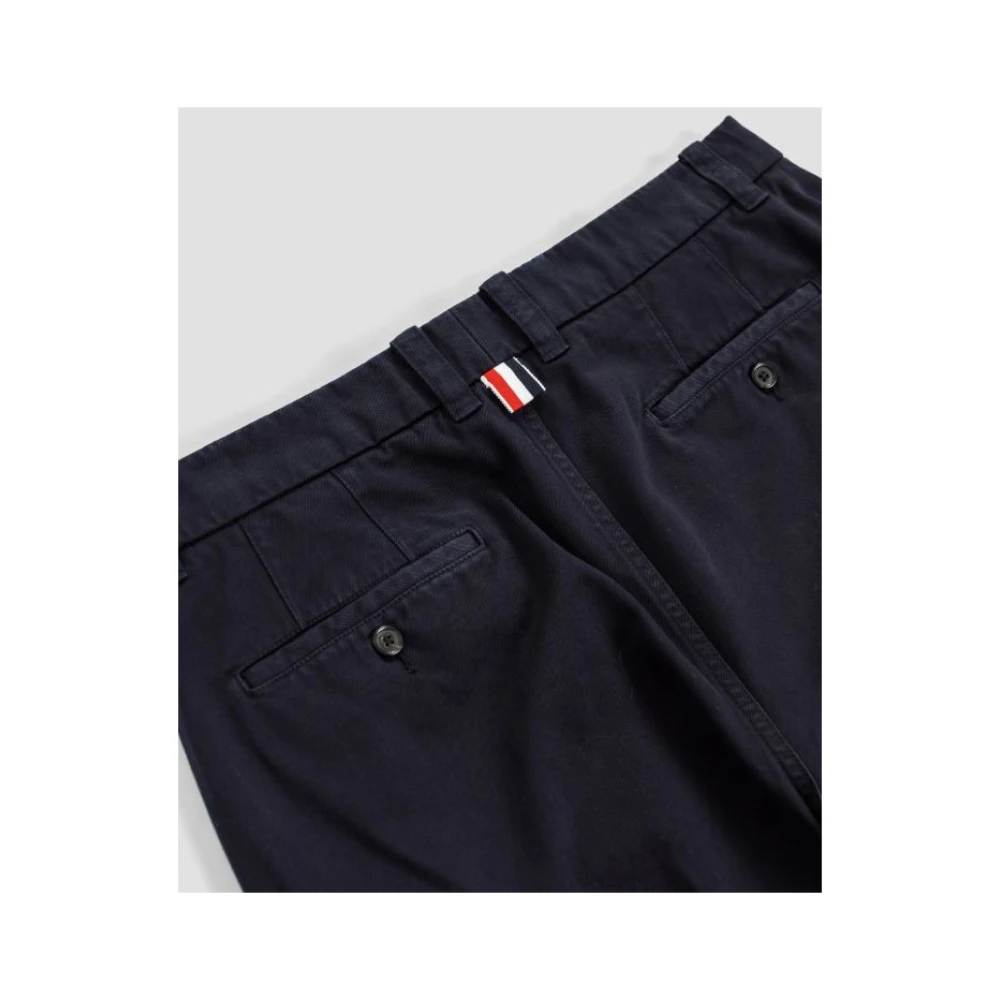 Thom Browne Navy Utility Chino Broek Black Heren