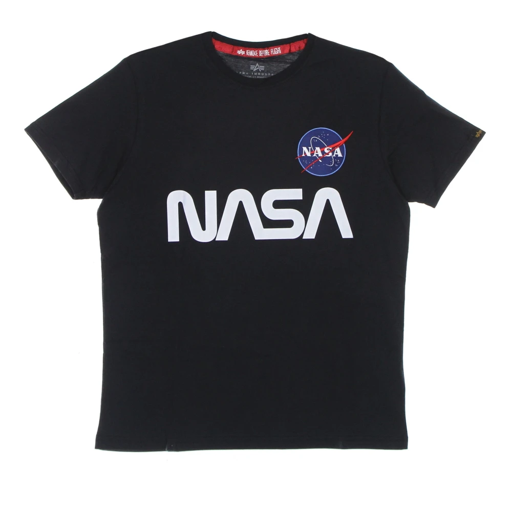 Alpha industries Nasa Reflecterend T-shirt Blauw Blue Heren