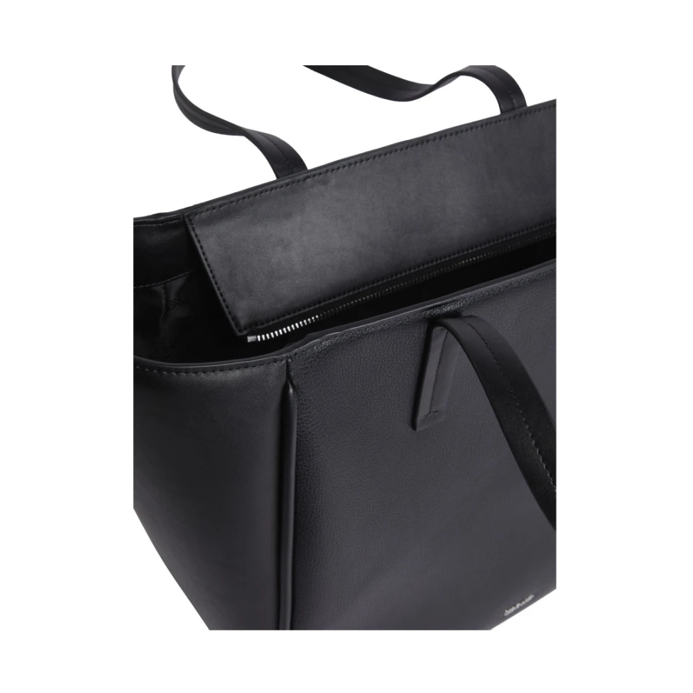 Calvin Klein Zwarte Medium Shopper Handtas Black Dames
