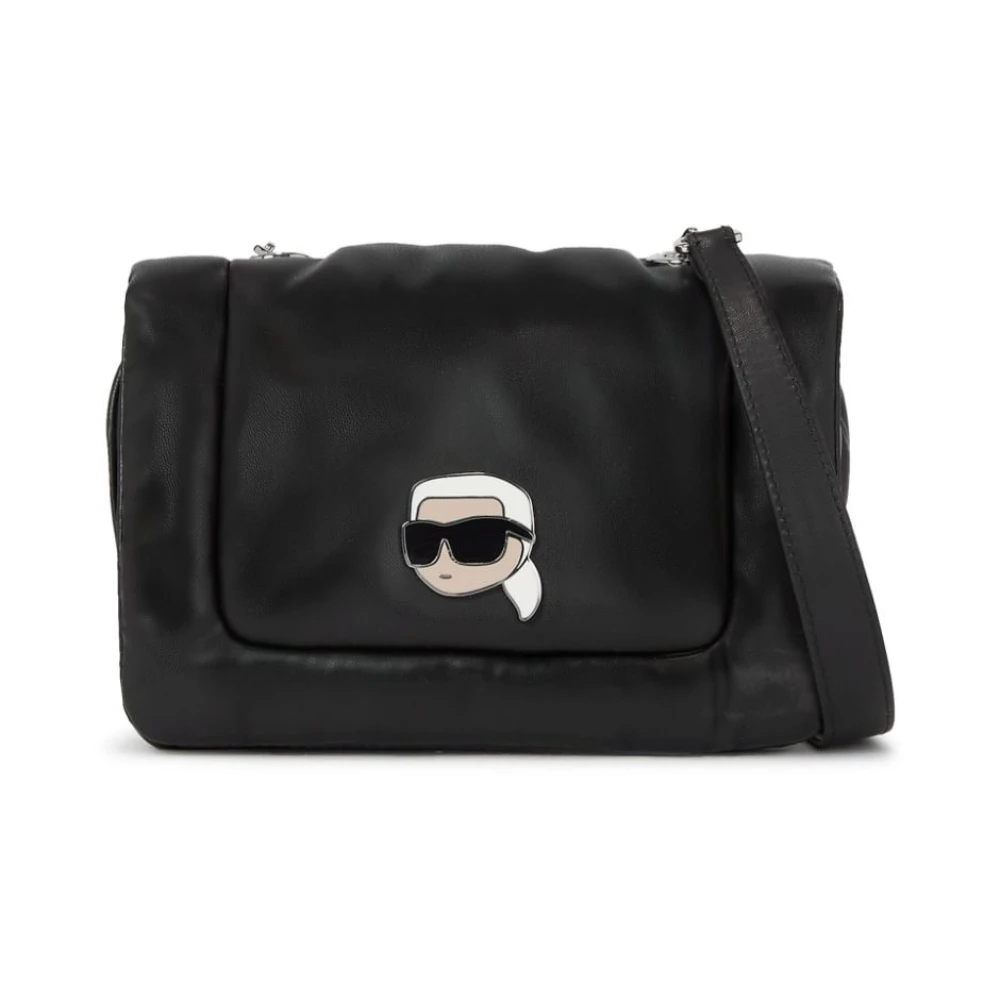 Karl Lagerfeld Gewatteerde Iconische Zwarte Tas Black Dames