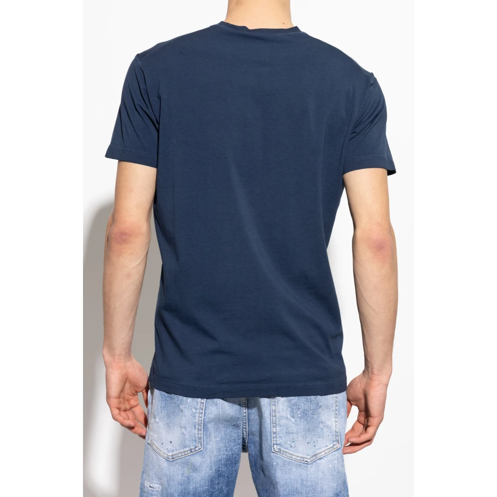 Dsquared2 Bedrukt T-shirt Blue Heren