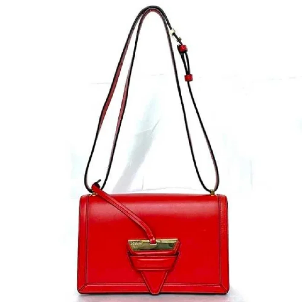 Loewe Pre-owned Leather crossbody-bags Red Dames