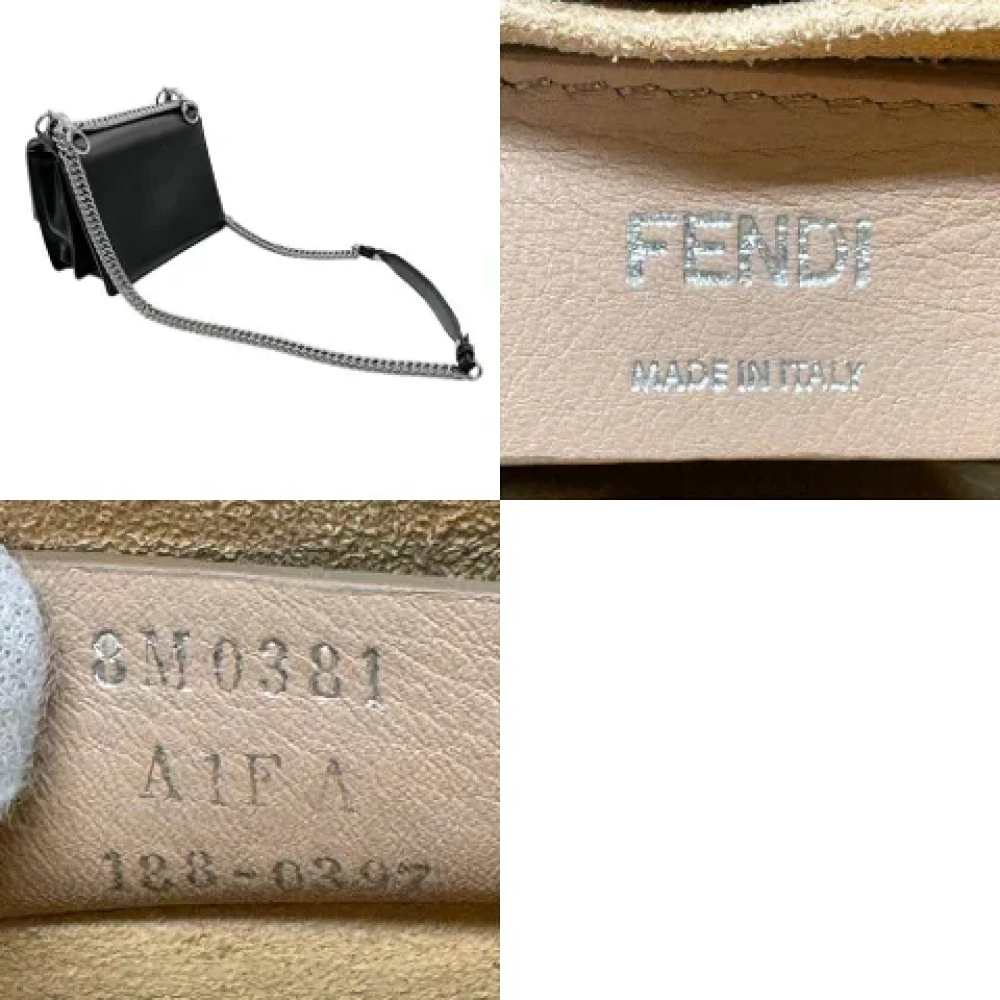 Fendi Vintage Pre-owned Leather shoulder-bags Black Dames