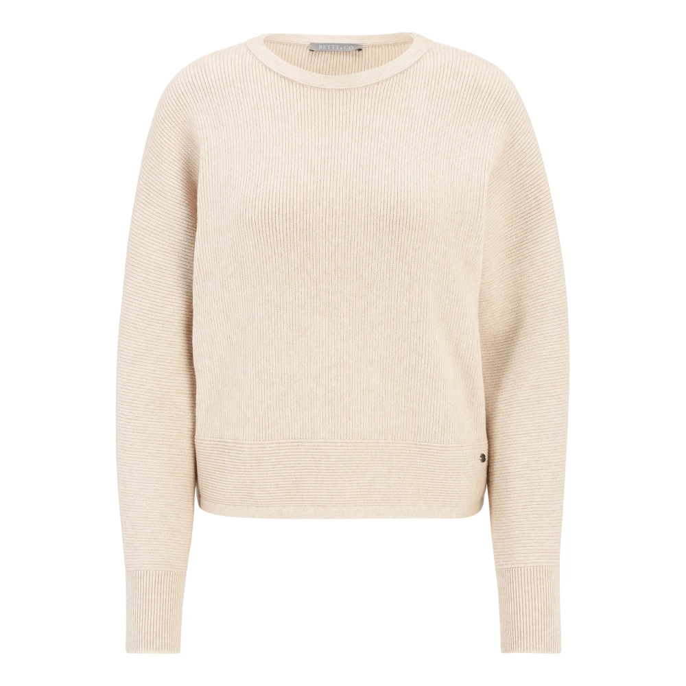 Betty & Co Gebreide trui met structuur Beige Dames