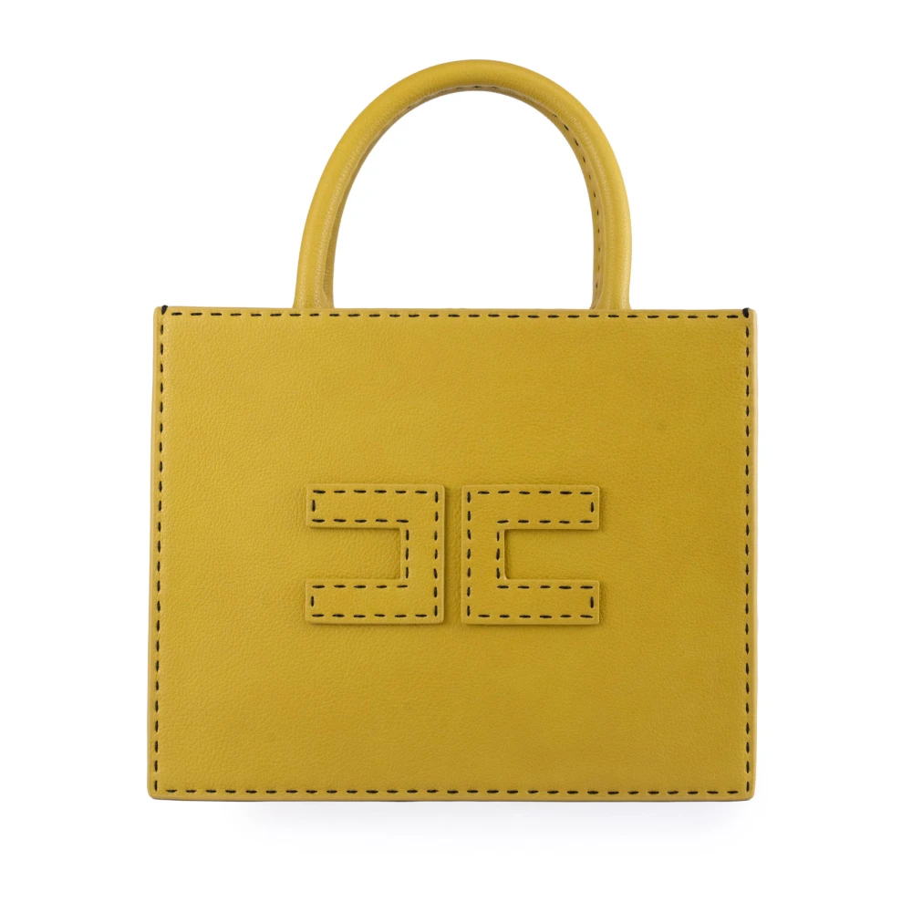 Elisabetta Franchi Curry Handtas met Afneembare Schouderband Green Dames