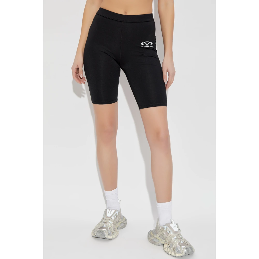 Vetements Korte leggings Black Dames