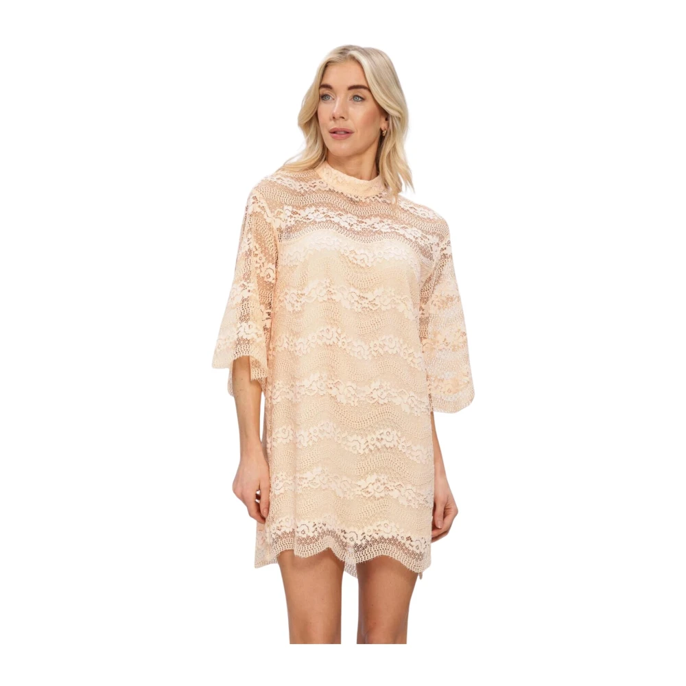 Twinset Women's Pink Mini Lace Dress - Short Dresses - S - Dresses