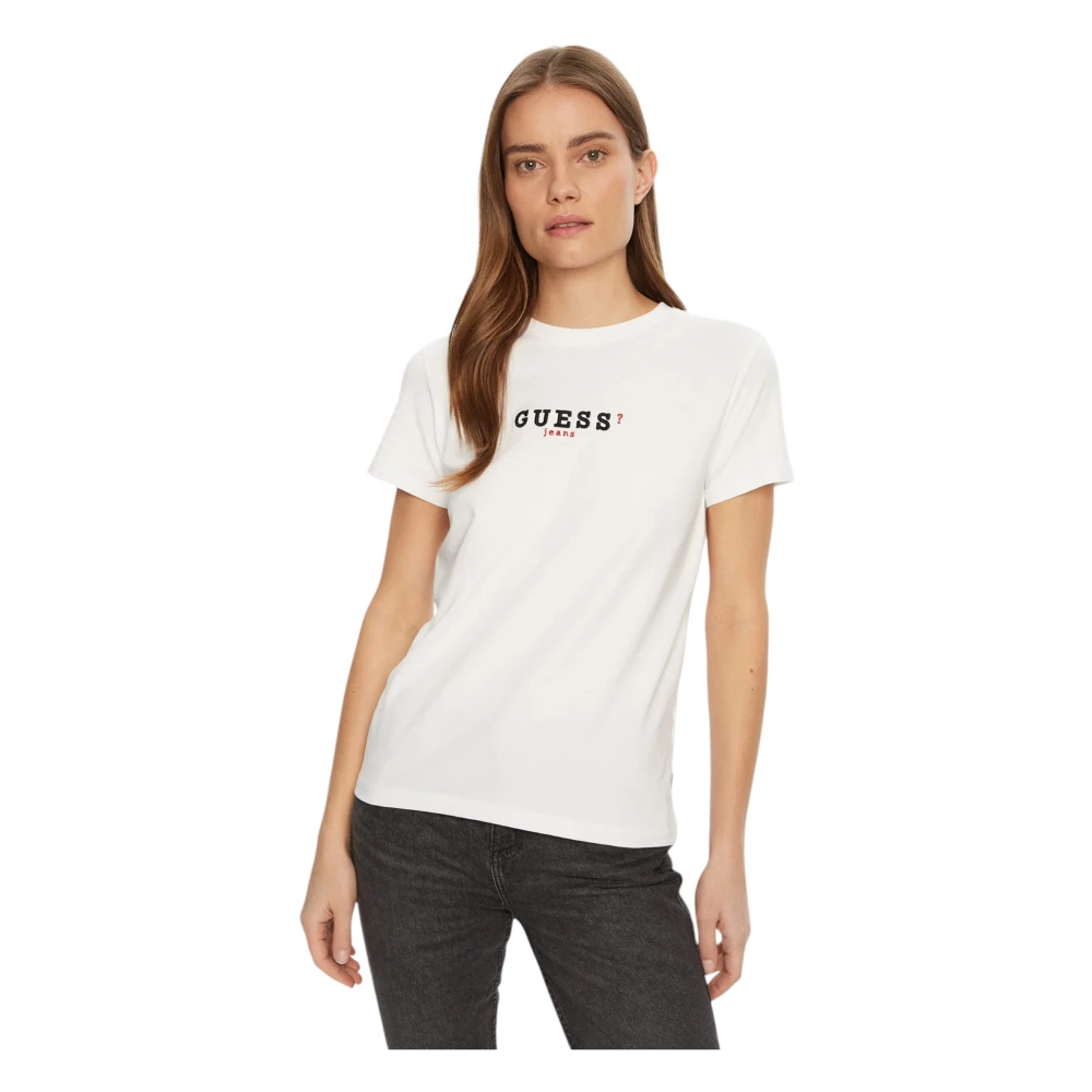 Guess Biologisch katoenen dames T-shirt Regular Fit White Dames