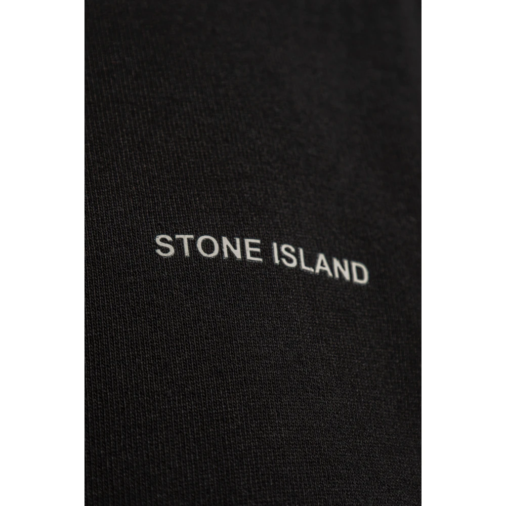 Stone Island Sweatshirt met logo Black Heren
