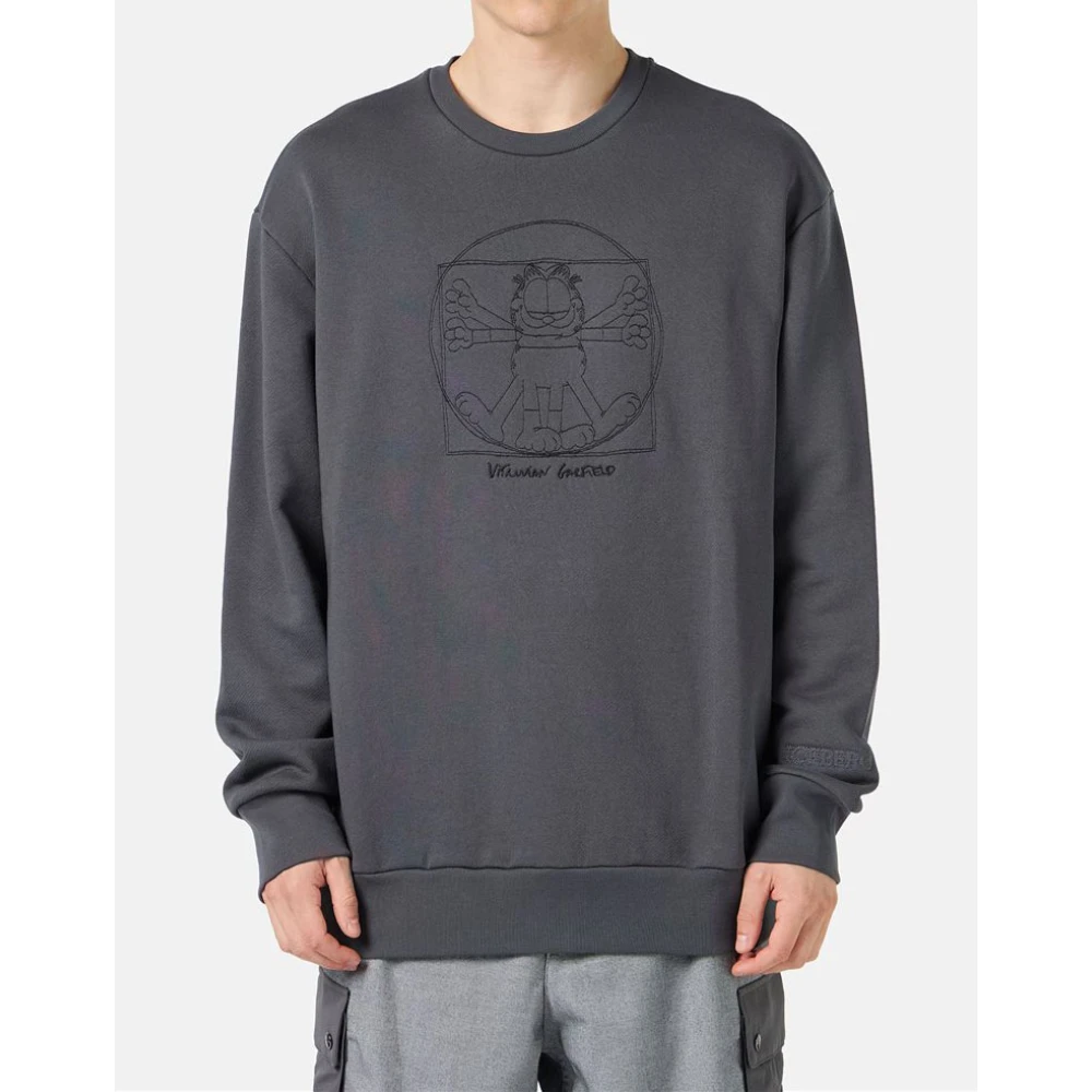 Iceberg Antraciet over-fit sweatshirt Gray Heren