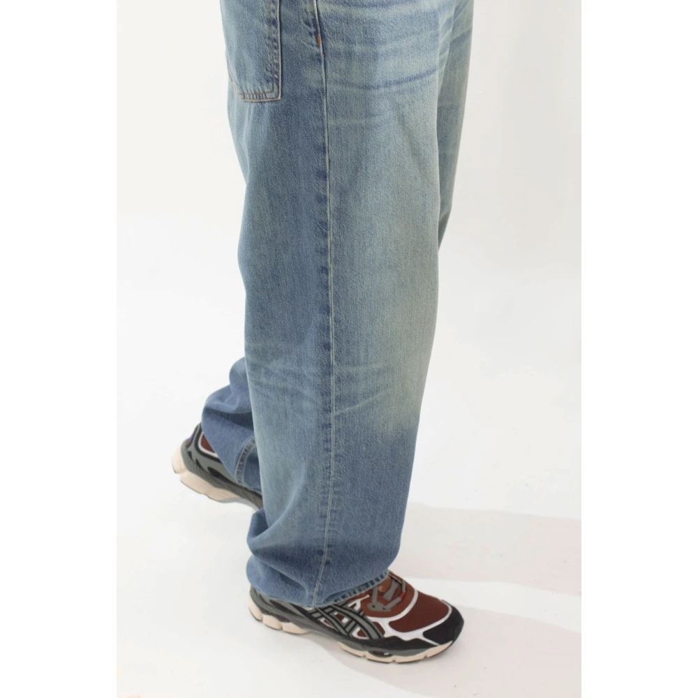 Haikure Mid Wash Loose Jeans Blue Heren