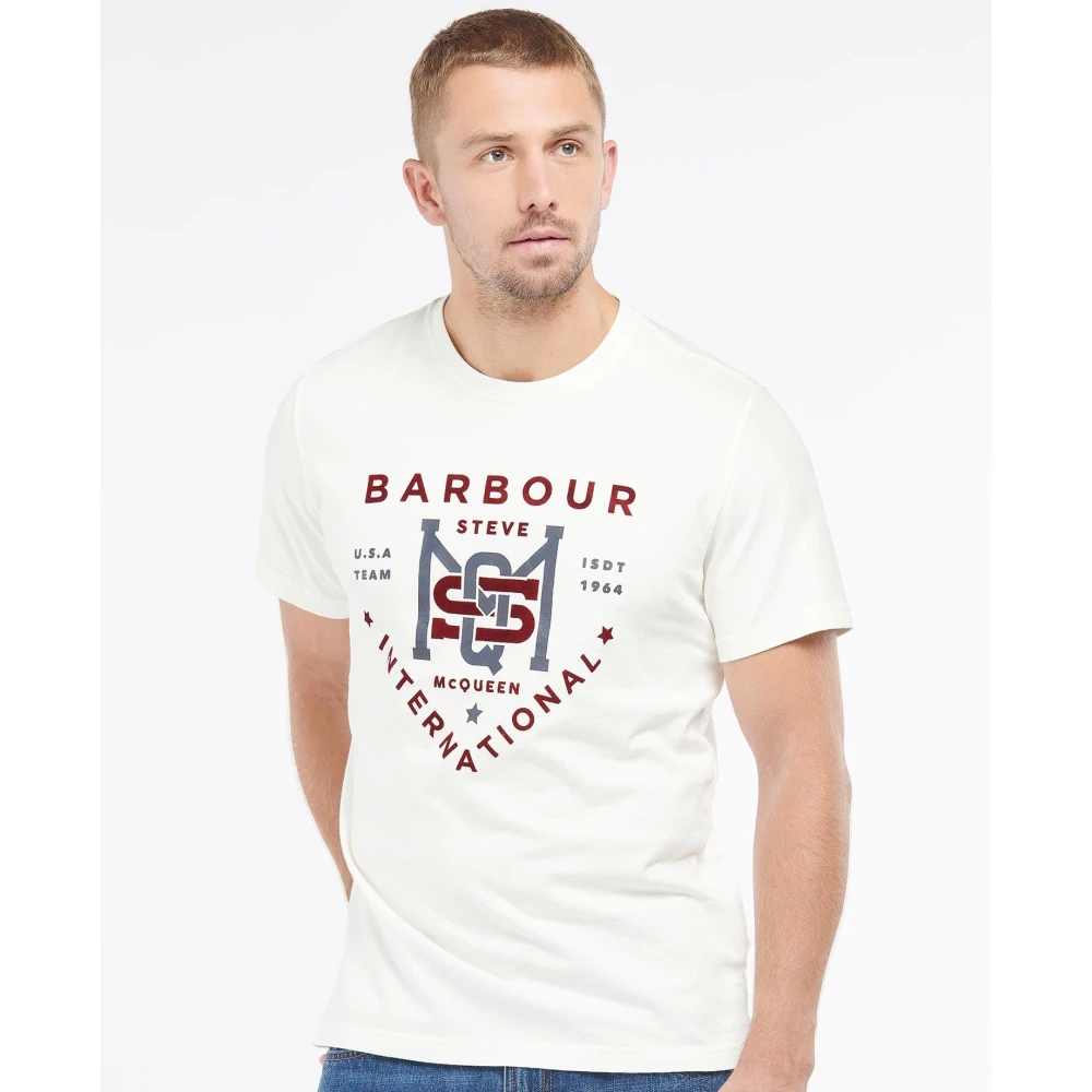 Barbour SMQ Jet T-Shirt Whisper White Heren