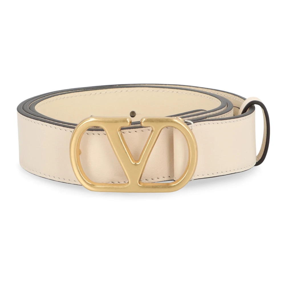 Valentino Garavani Women's Yellow Vlogo Signature Leather Belt - Belts - 90 Cm - Accessories
