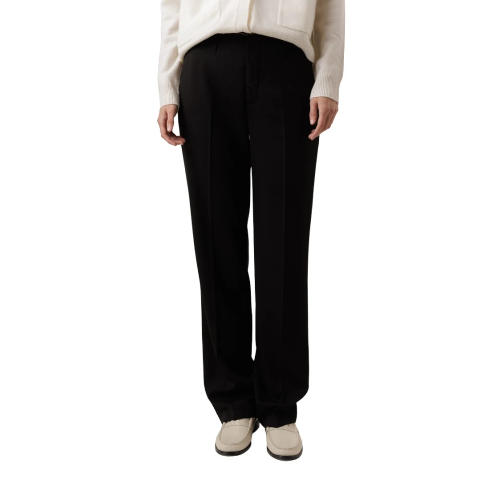 Closed Zwarte Geplooide Taps Toelopende Broek Black Dames