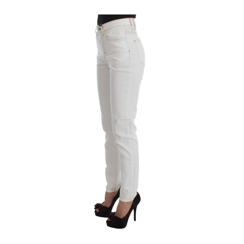 Roberto Cavalli Slim Fit Denim White Dames