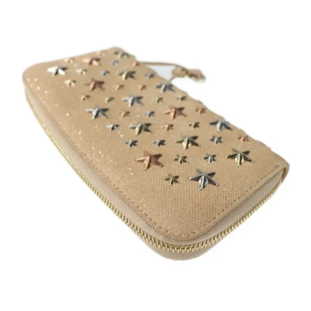 Jimmy Choo Pre-owned Canvas wallets Beige Dames