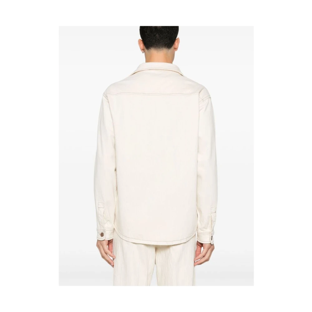 Cruna Denim Button-Up Shirt Beige Heren