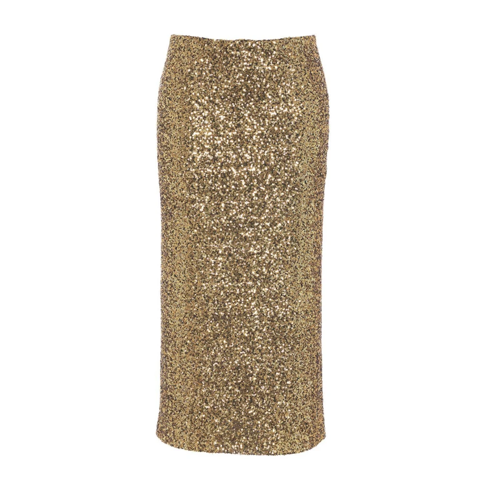Ottod'Ame Gouden Rok Aw24 Damesmode Yellow Dames