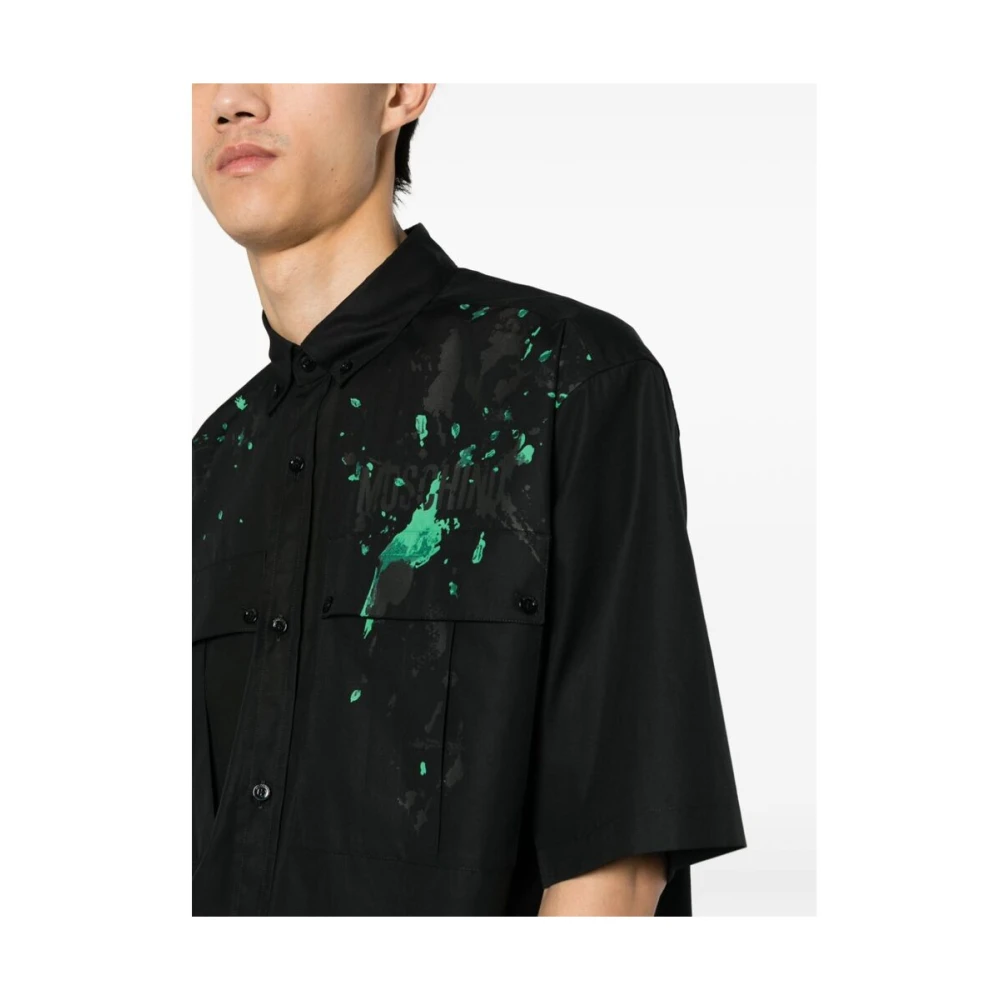 Moschino Overhemd met logo print Black Heren